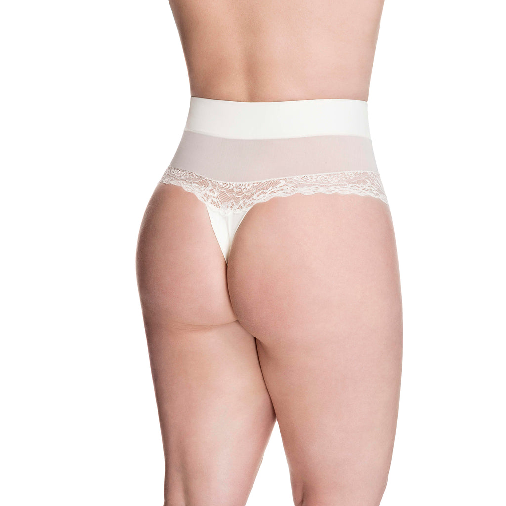 SPANX Women's Undie-tectable Lace Thong, Soft Nude, Medium
