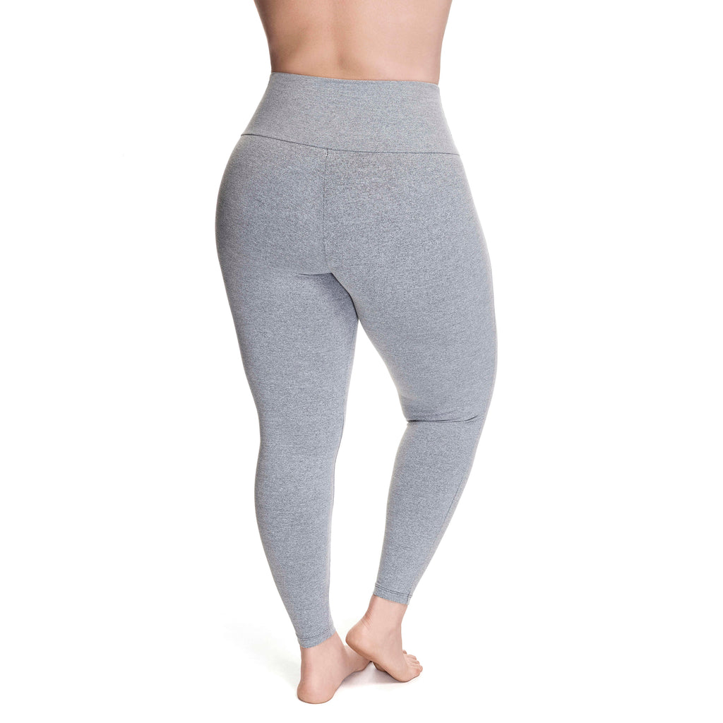 Grey J'Adore Bella Roses Plus Size Stretch Leggings | Pinup Couture Relaxed